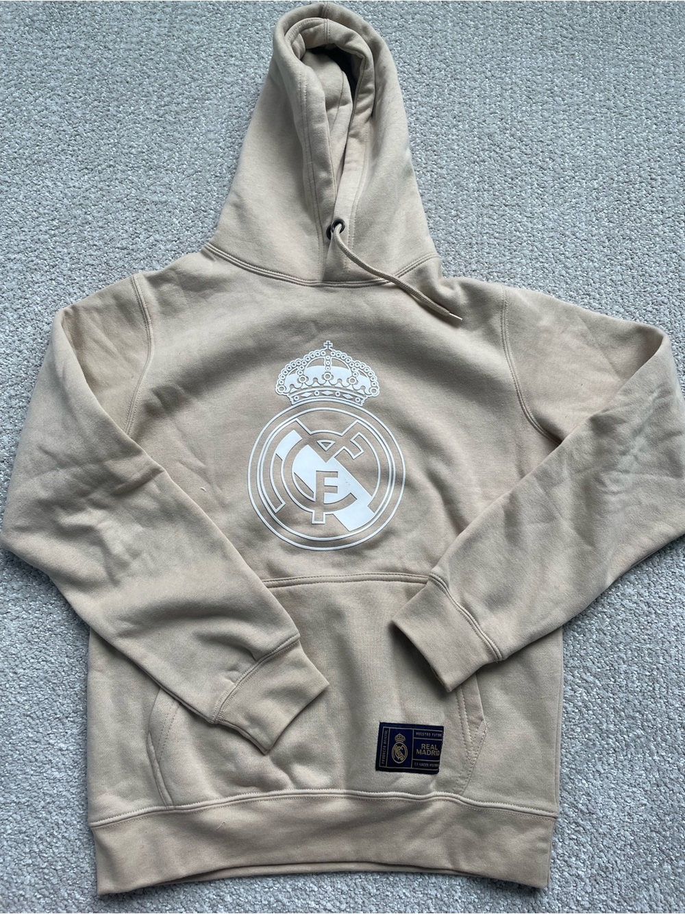 Real Madrid Beige Logo Hoodie - Unbranded